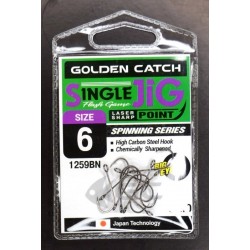 Гачки для риболовлі, GC Single Jig 1259, 10шт/уп, колір BN, №6